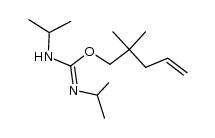 (Z)-2,2-dimethylpent-4-en-1-yl N,N'-diisopropylcarbamimidate结构式