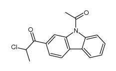 2-(α-chloropropionyl)-9-acetylcarbazole结构式