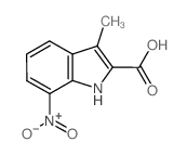 3-METHYL-7-NITRO-1 H-INDOLE-2-CARBOXYLIC ACID结构式