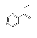 1-Propanone, 1-(6-methyl-4-pyrimidinyl)- (9CI) Structure