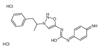 1-(4-aminophenyl)-3-[3-(1-phenylpropan-2-yl)oxadiazol-3-ium-5-yl]urea,chloride,hydrochloride Structure