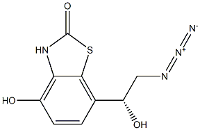 (R)-7-(2-azido-1-hydroxyethyl)-4-hydroxybenzo[d]thiazol-2(3H)-one结构式