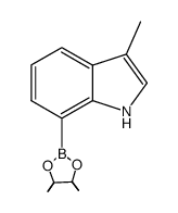 1H-Indole, 3-Methyl-7-(4,4,5,5-tetramethyl-1,3,2-dioxaborolan-2-yl)-结构式