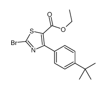 ethyl 2-bromo-4-(4-tert-butylphenyl)-1,3-thiazole-5-carboxylate结构式