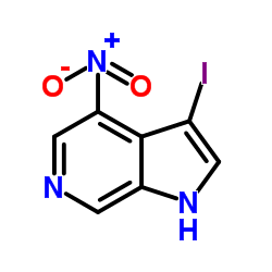 3-Iodo-4-nitro-1H-pyrrolo[2,3-c]pyridine结构式