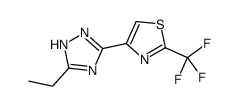 3-Ethyl-5-[2-(trifluoromethyl)-1,3-thiazol-4-yl]-1H-1,2,4-triazol e Structure