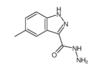 5-METHYL-1H-INDAZOLE-3-CARBOXYLIC ACID HYDRAZIDE结构式