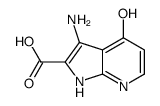3-氨基-4-羟基-1H-吡咯并[2,3-B]吡啶-2-羧酸结构式