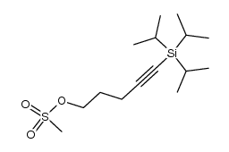 5-methanesulphonyloxy-1-(tri-isopropylsilyl)pent-1-yne Structure