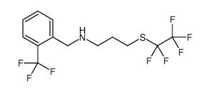 3-[(Pentafluoroethyl)sulfanyl]-N-[2-(trifluoromethyl)benzyl]-1-pr opanamine结构式