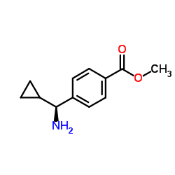 Methyl 4-[(S)-amino(cyclopropyl)methyl]benzoate结构式