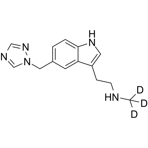 N10-Monodesmethyl Rizatriptan-d3结构式