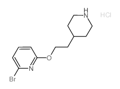 2-Bromo-6-[2-(4-piperidinyl)ethoxy]pyridine hydrochloride结构式