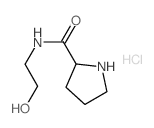 N-(2-Hydroxyethyl)-2-pyrrolidinecarboxamide hydrochloride结构式