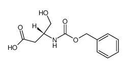 (R)-3-(benzyloxycarbonylamino)-4-hydroxybutanoic acid Structure