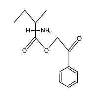 (S)-2-Amino-3-methyl-pentanoic acid 2-oxo-2-phenyl-ethyl ester结构式