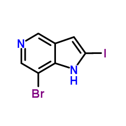 7-Bromo-2-iodo-1H-pyrrolo[3,2-c]pyridine结构式