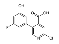 2-chloro-5-(3-fluoro-5-hydroxyphenyl)pyridine-4-carboxylic acid结构式
