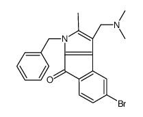 3-benzyl-7-bromo-1-[(dimethylamino)methyl]-2-methylindeno[2,3-b]pyrrol-4-one结构式