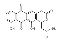 1H-Anthra[2,3-c]pyran-1-acetamide,3,4,6,11-tetrahydro-10,12-dihydroxy-3,6,11-trioxo-, (+)-结构式