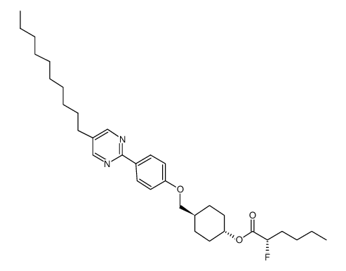 trans-4-[(p-(5-decyl-2-pyrimidinyl)phenoxy)methyl]cyclohexyl (S)-2-fluorohexanoate Structure