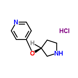 4-[(3S)-3-Pyrrolidinyloxy]pyridine hydrochloride (1:1) structure