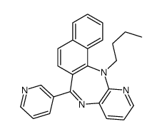13-Butyl-7-(3-pyridinyl)-13H-benzo(i)pyrido(2,3-b)(1,4)benzodiazepine结构式