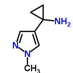 1-(1-Methyl-1H-pyrazol-4-yl)-cyclopropylamine结构式