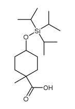 1-methyl-4-((triisopropylsilyl)oxy)cyclohexanecarboxylic acid结构式