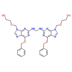 2,2'-(Methylenebis{imino[6-(benzyloxy)-9H-purine-2,9-diyl]methyleneoxy})diethanol Structure