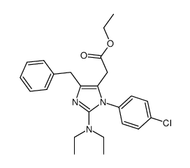 ethyl 2-(4-benzyl-1-(4-chlorophenyl)-2-(diethylamino)-1H-imidazol-5-yl)acetate结构式