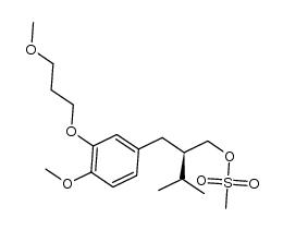 (R)-2-(4-methoxy-3-(3-methoxypropoxy)benzyl)-3-methylbutyl methanesulfonate Structure