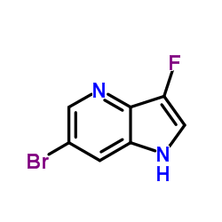 6-Bromo-3-fluoro-1H-pyrrolo[3,2-b]pyridine结构式