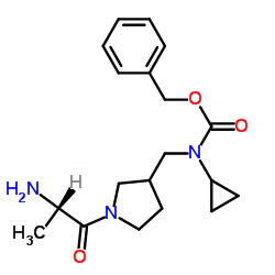 Benzyl [(1-alanyl-3-pyrrolidinyl)methyl]cyclopropylcarbamate结构式