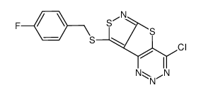 4-chloro-8-[(4-fluorophenyl)methylsulfanyl]-[1,2]thiazolo[1,2]thieno[3,4-b]triazine结构式