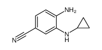 4-amino-3-(cyclopropylamino)benzonitrile结构式
