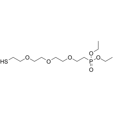 Thiol-PEG3-phosphonic acid ethyl ester结构式