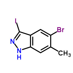 5-溴-3-碘-6-甲基-1h-吲唑结构式