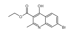 ethyl 7-bromo-4-hydroxy-2-methylquinoline-3-carboxylate结构式