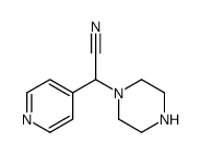 2-piperazin-1-yl-2-pyridin-4-ylacetonitrile结构式