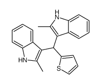 2-methyl-3-[(2-methyl-1H-indol-3-yl)-thiophen-2-ylmethyl]-1H-indole结构式