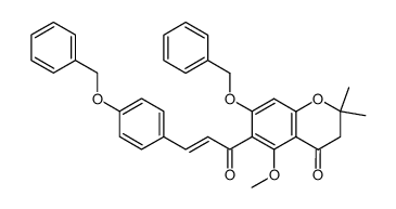 (E)-7-(benzyloxy)-6-(3-(4-(benzyloxy)phenyl)acryloyl)-5-methoxy-2,2-dimethylchroman-4-one Structure