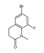 6-bromo-8-fluoro-1-methyl-3,4-dihydro-1H-quinolin-2-one结构式