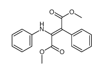 dimethyl 2-anilino-3-phenylbut-2-enedioate结构式
