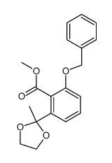 methyl 2-(benzyloxy)-6-(2-methyl-1,3-dioxolan-2-yl)benzoate结构式