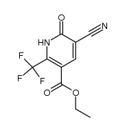 ethyl 5-cyano-6-oxo-2-(trifluoromethyl)-1,6-dihydropyridine-3-carboxylate structure