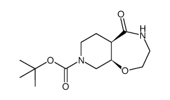 (5aR,9aR)-叔-丁基 5-氧亚基八氢吡啶并[4,3-f][1,4]氧杂氮杂卓-8(2H)-甲酸基酯结构式