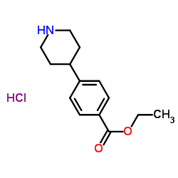 Ethyl 4-(4-piperidinyl)benzoate hydrochloride (1:1)结构式