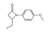 rac-4-iodomethyl-1-(4-methoxyphenyl)-4-oxoazetidin-2-one Structure