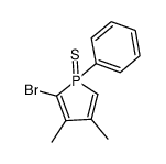 2-bromo-3,4-dimethyl-1-phenylphosphole 1-sulfide Structure